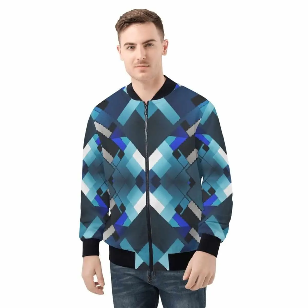 Pixelated Bomber Jacket for Gamers