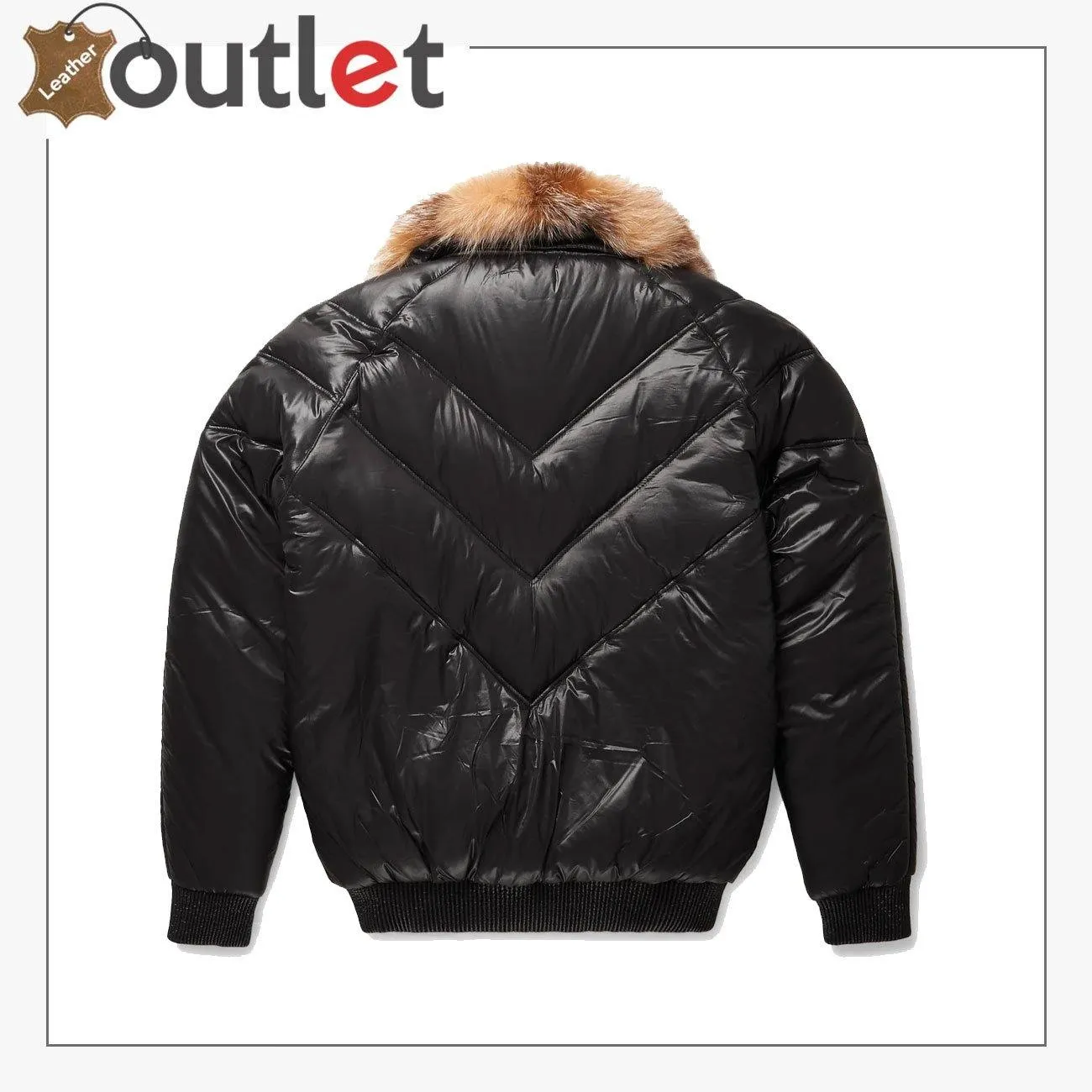 Premium Quality V-Bomber Nylon Black Crystal Fox Fur