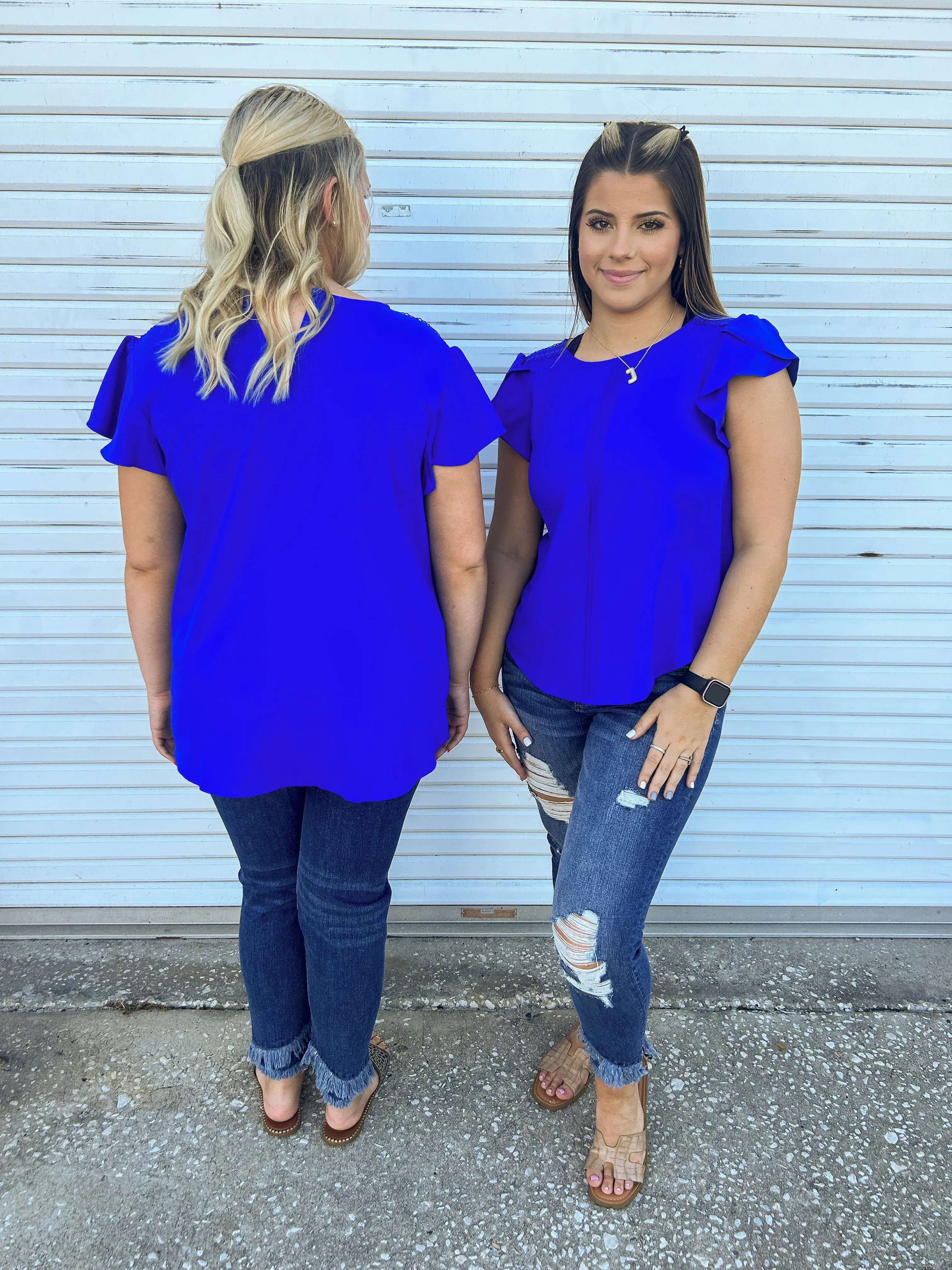 Royal Blue Blouse