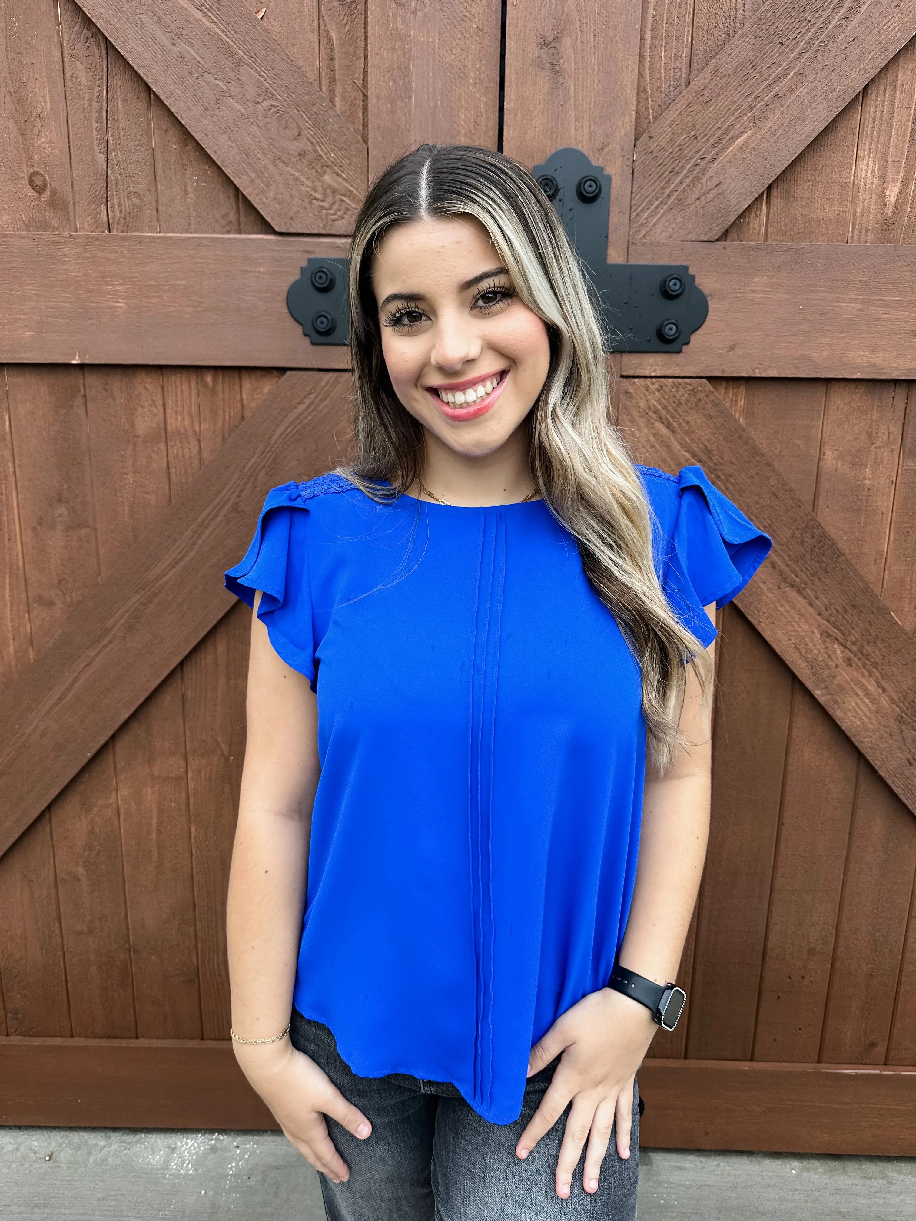 Royal Blue Blouse