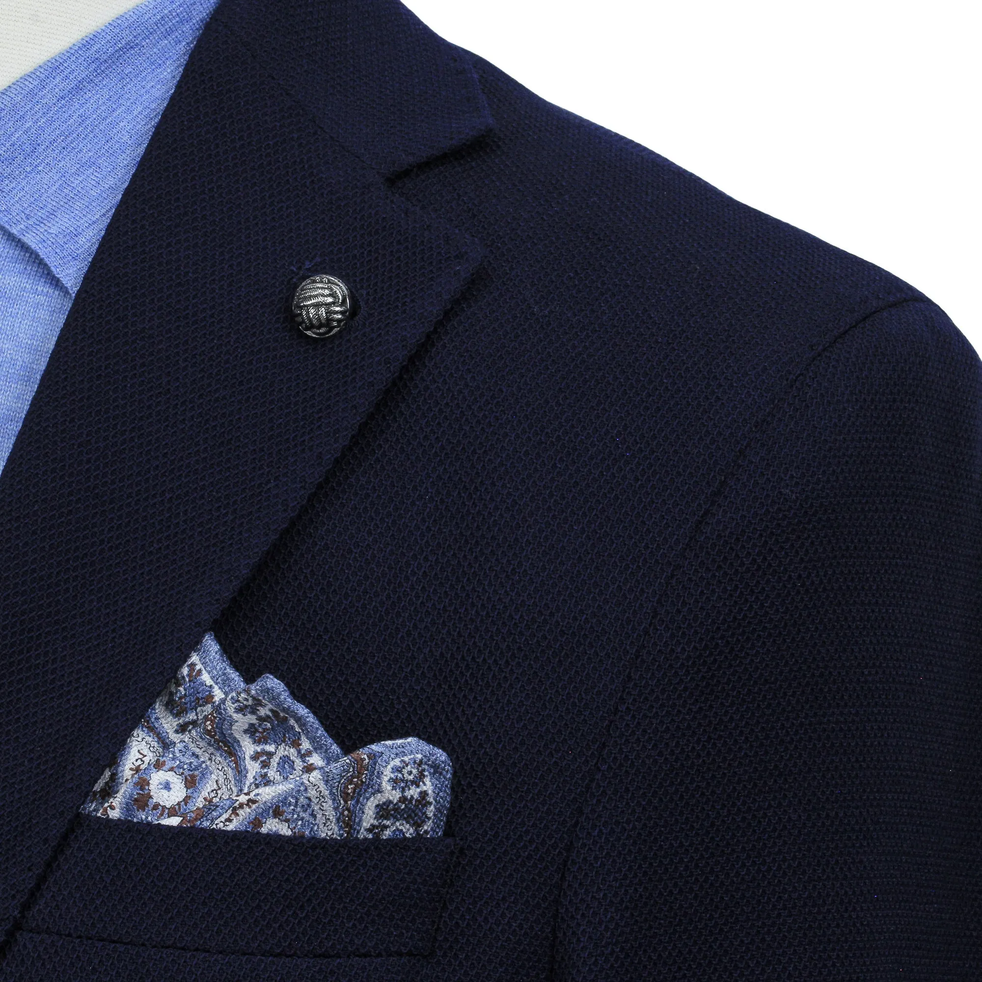 Royal Blue Textured Wool-Cashmere Hampton Contemporary Fit Sport Jacket - Jack Victor