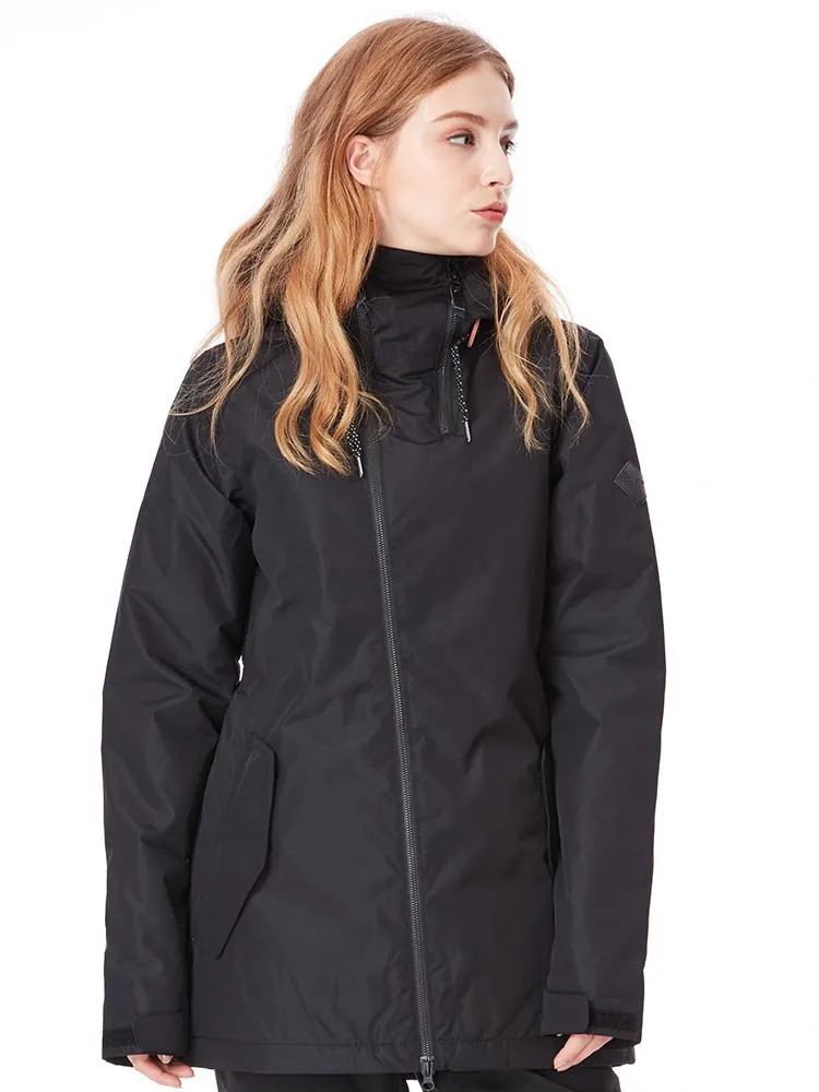 Thermal Warm Waterproof Windproof Black Women's Ski Jackets