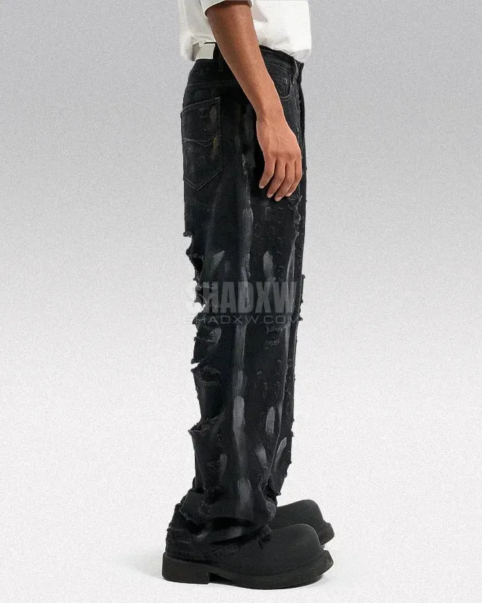 Y2K Black Cuffed Jeans